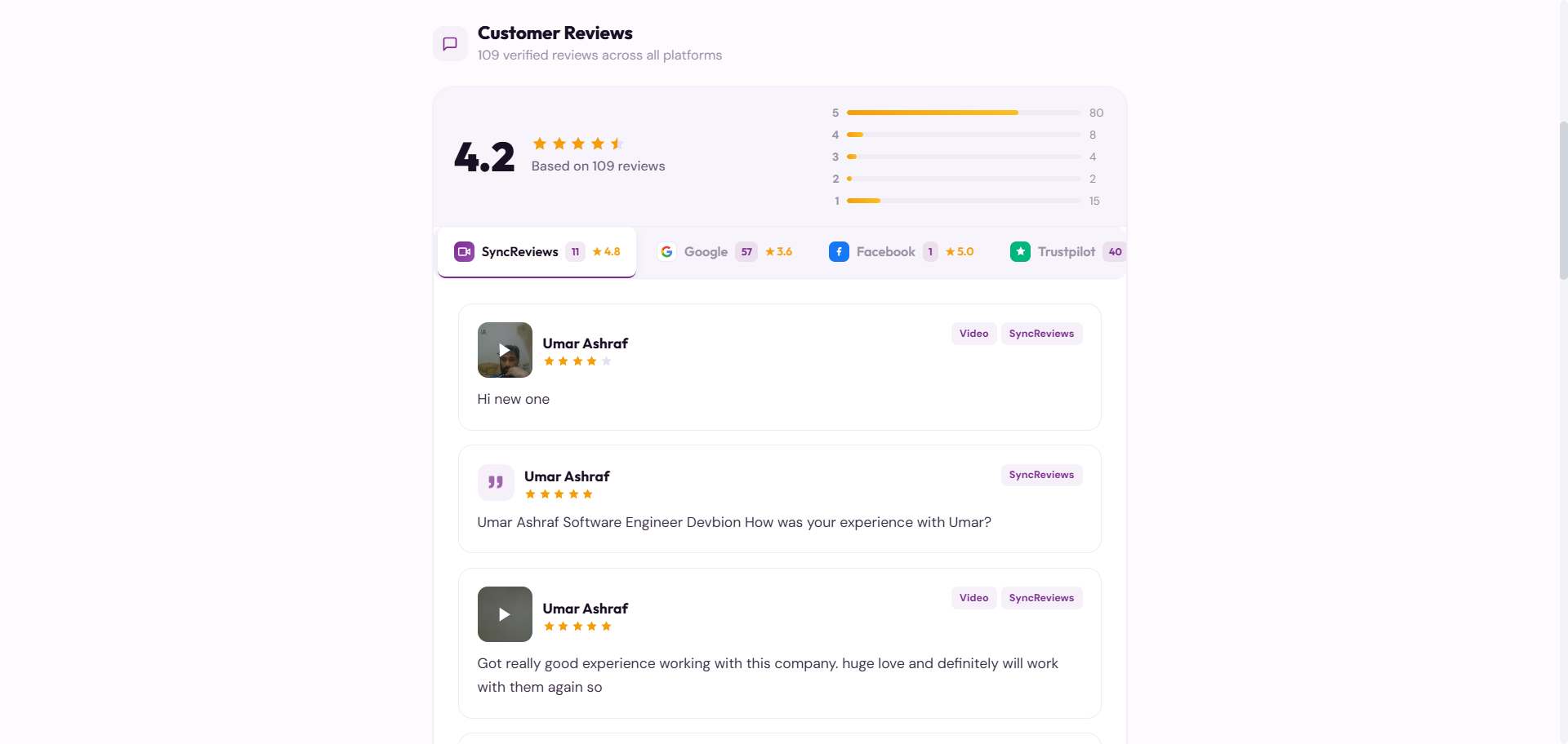 A contractor public profile showing verified reviews and before/after photos