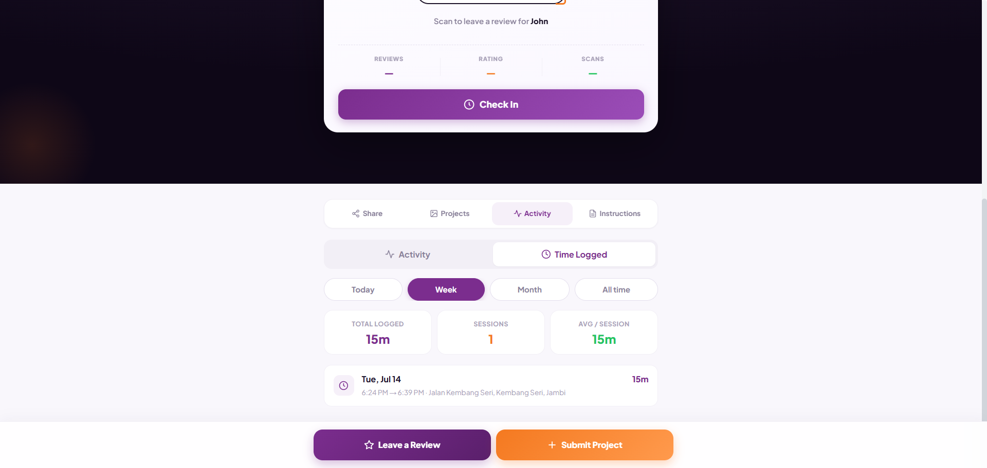 The personal crew hub installed on a phone home screen