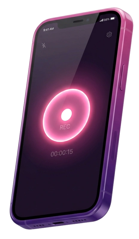 Customer recording a 30-second video review on a smartphone, no app, no account